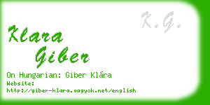 klara giber business card